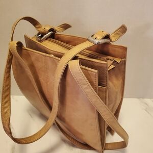 Leather Tan East West Shoulderbag ,New